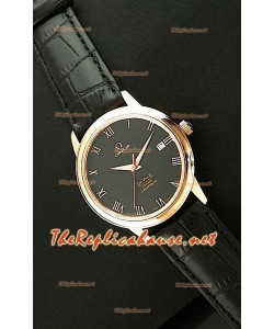 Omega Deville Japanese Montre en Or Rose - Cadran Noir