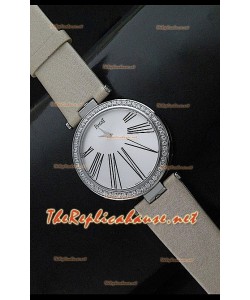 Piaget Altiplano Dial Time Swiss Quartz Montre avec Bracelet Cuir Ocre