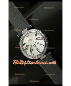 Piaget Altiplano Dial Time Swiss Quartz Montre avec Bracelet Cuir Gris