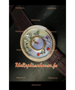 Piaget Altiplano Ultra-Mince Mouvement Quartz Suisse Montre Pour Femme avec Bracelet Marron