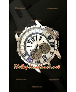 Roger Dubuis Excalibur Chronoexcel Dual Tourbillon avec Cadran Blanc
