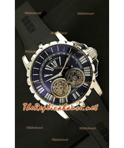 Roger Dubuis Excalibur Chronoexcel Dual Tourbillon avec Cadran Noir 