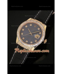 Rolex Replica Pearl Dial Mens Japanese Montre en Or 