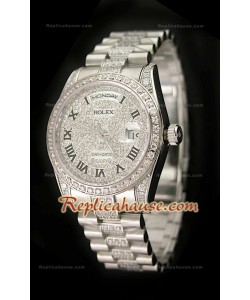Rolex Replica Day Date Swiss Montre avec Diamants