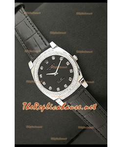 Rolex Cellini Japanese Quartz Replica Toute en Diamant Noir