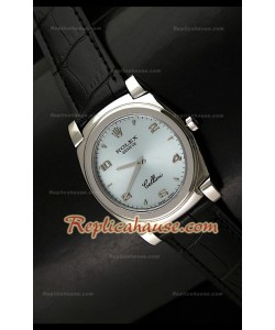 Rolex Cellini Swiss Quartz Replica Montre avec Face en Argent