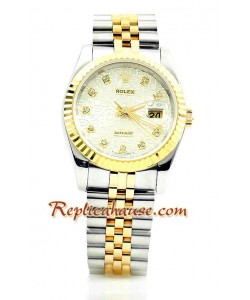 Rolex Replique Datejust Two Tone Hommes Montre