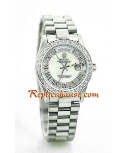 Rolex Replique Day Date Silver - Diamond