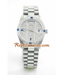 Rolex Replique Day Date Silver - Diamond