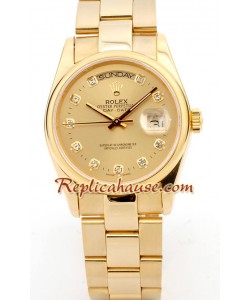 Rolex Replique Day Date-Rose d' or