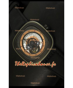 SevenFriday P-32 noire et grise avec mouvement Miyota 82S7 original - Qualité miroir 1:1
