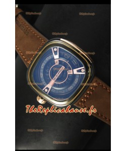SevenFriday M2-2 avec boîtier avec revêtement PVD noir - Qualité miroir 