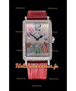 Franck Muller Long Island Color Dreams montre suisse pour les dames avec bracelet rose 