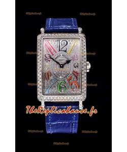 Franck Muller Long Island Color Dreams montre suisse pour les dames avec bracelet bleu