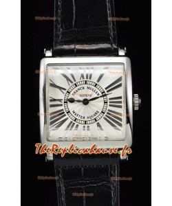 Franck Muller Master Square montre réplique suisse pour les dames à miroir 1:1 bracelet noir