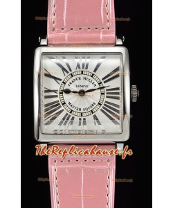 Franck Muller Master Square montre réplique suisse pour les dames à miroir 1:1 bracelet rose 