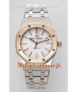 Audemars Piguet Royal Oak 37MM Montre cadran blanc bicolore en mouvement 3120 - Réplique Miroir 1:1