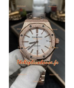 Audemars Piguet Royal Oak 37MM Montre boîtier givré mouvement 3120 - réplique miroir 1:1