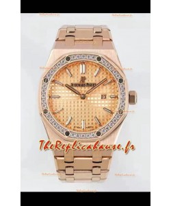 Audemars Piguet Royal Oak 33MM Boîtier or rose Cadran or Montre réplique 1:1 
