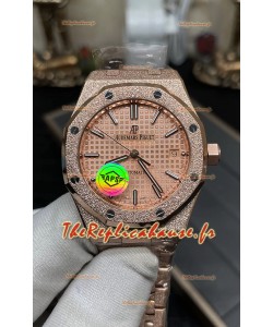 Audemars Piguet Royal Oak 37MM Montre à boîtier givré en mouvement 3120 - Réplique Miroir 1:1