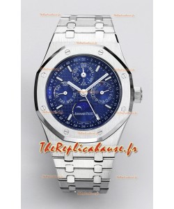 Audemars Piguet Royal Oak Calendrier Perpétuel Réplique Suisse Acier 904L - Cadran Bleu 