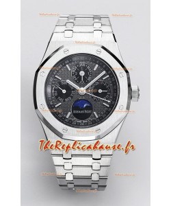 Audemars Piguet Quantième Perpétuel Royal Oak Réplique Suisse 904L Acier - Cadran Gris 