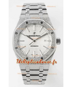 Audemars Piguet Royal Oak 15410BC 41MM Cadran Blanc 904L Acier Mouvement CALIBRE 3120 Réplique miroir 1:1