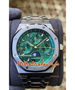 Audemars Piguet Royal Oak Quantième Perpétuel Réplique Suisse Acier 904L Cadran Vert 