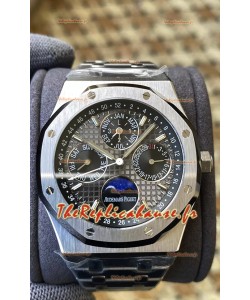 Audemars Piguet Royal Oak Quantième Perpétuel Réplique Suisse 904L Acier Cadran Gris 