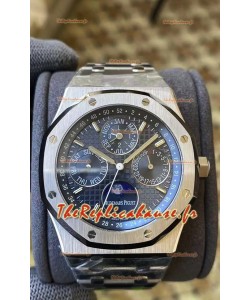 Audemars Piguet Royal Oak Calendrier Perpétuel Réplique Suisse Acier 904L en Acier Cadran Bleu