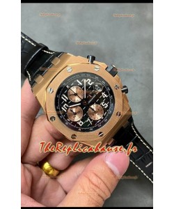 Audemars Piguet Royal Oak Offshore Cadran noir Chronographe Miroir 1:1 Réplique Montres - Acier 904L