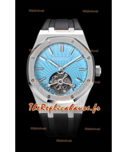 Audemars Piguet Royal Oak Tourbillon 41mm en boîtier 904L - Cadran Tapisserie Bleu Tiffany Réplique 1:1 Ultime