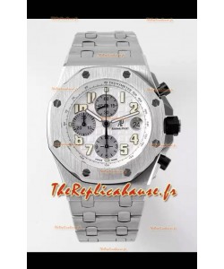 Audemars Piguet Royal Oak Offshore Chronographe cadran blanc Montre réplique miroir 1:1 - Acier 904L