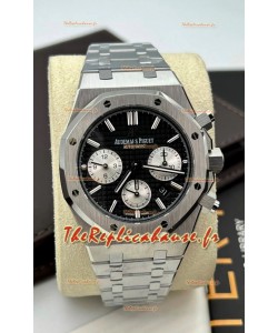 Audemars Piguet Royal Oak Chronograph Cadran noir Bracelet acier Montre Suisse Réplique