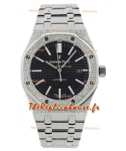 Audemars Piguet Royal Oak Frosted 37MM Cadran noir à remontage automatique Montre réplique 1:1