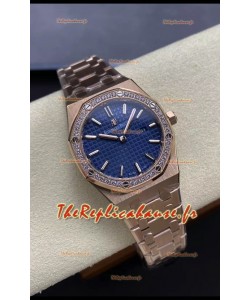 Audemars Piguet Royal Oak 33MM 904L Cadran or rose bleu Montre réplique 1:1