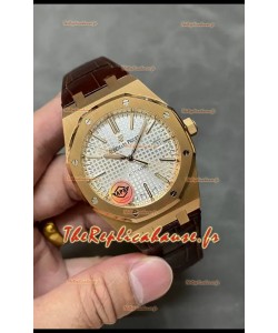 Audemars Piguet Royal Oak 15510 50e Anniversaire 41MM Cadran blanc Or Rose 41MM Réplique miroir 1:1