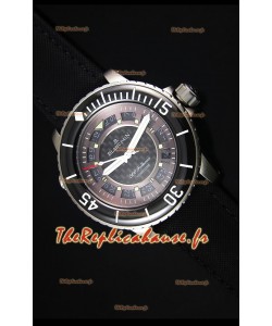 Reproduction de Montre Suisse Blancpain 500 Fathoms avec un Cadran en Carbone Gris - 1:1 Edition Miroir