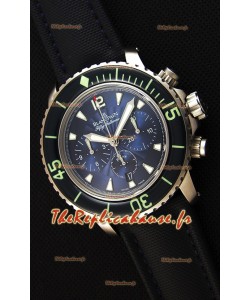 Blancpain Blancpain Fifty Fathoms chronographe Flyback Bleu 1:1 Montre Réplique Miroir