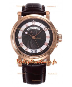 Breguet Marine Automatique Grande Date 5817 Montre en or rose avec cadran brun 