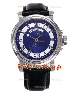 Breguet Marine Automatique Grande Date 5817 Montre en acier inoxydable avec cadran bleu 