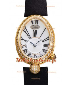 Breguet Reine de Naples Dames Or Jaune Tissu Noir Edition Réplique Suisse 1:1