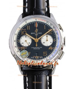 Breitling Premier B01 Chronographe 42 Edition Boîtier acier Cadran bleu - Montre réplique 1:1 