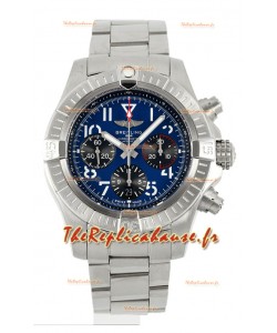 Breitling Avenger B01 Chronograph 45 Acier inoxydable Cadran bleu Montre réplique 1:1 Suisse 