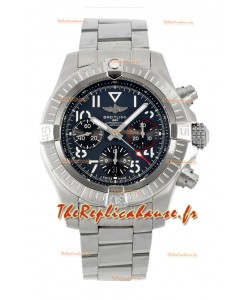 Breitling Avenger B01 Chronographe 45 Acier inoxydable Cadran noir Montre réplique 1:1 Suisse 