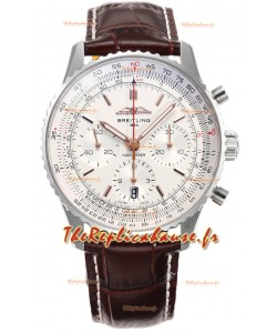 Breitling Navitimer B01 Chronographe 43 Cadran Blanc - Boîtier Acier 904L Réplique Suisse 1:1 