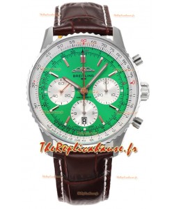 Breitling Navitimer B01 Chronographe 43 Cadran Vert - Boîtier Acier 904L Réplique Suisse 1:1 