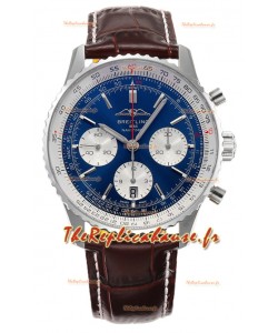Breitling Navitimer B01 Chronographe 43 Cadran Bleu - Boîtier Acier 904L Réplique Suisse 1:1 