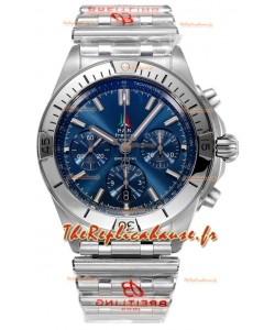 Breitling Chronomat B01 42 Edition Suisse 904L Boîtier Acier Cadran Bleu Réplique 1:1 