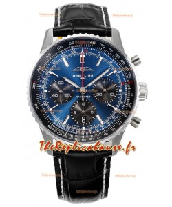 Breitling Navitimer B01 Chronographe 43 Cadran Bleu - Boîtier Acier 904L Réplique Suisse 1:1 